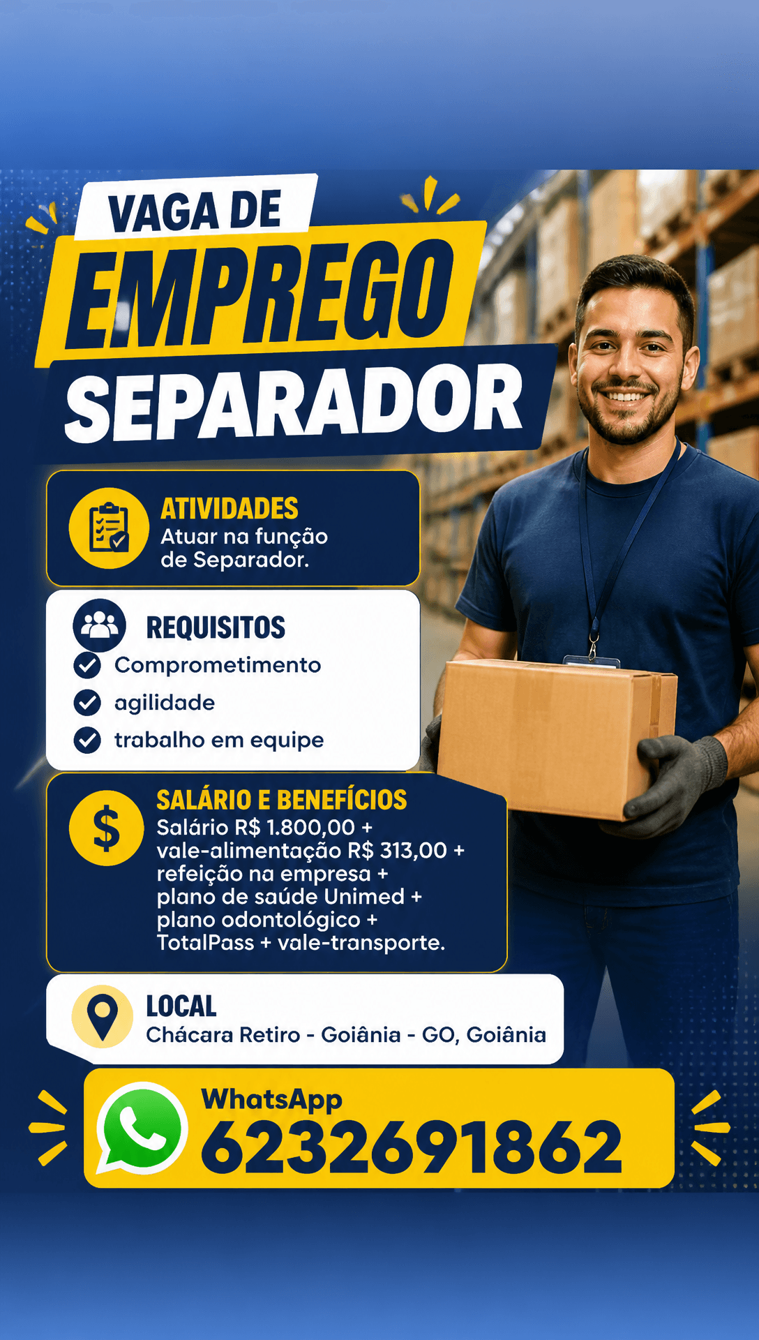 Arte da vaga de Separador